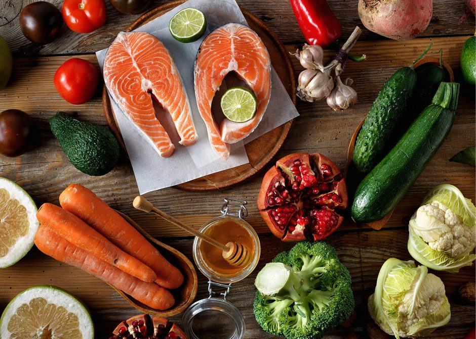 table of fresh ingredients