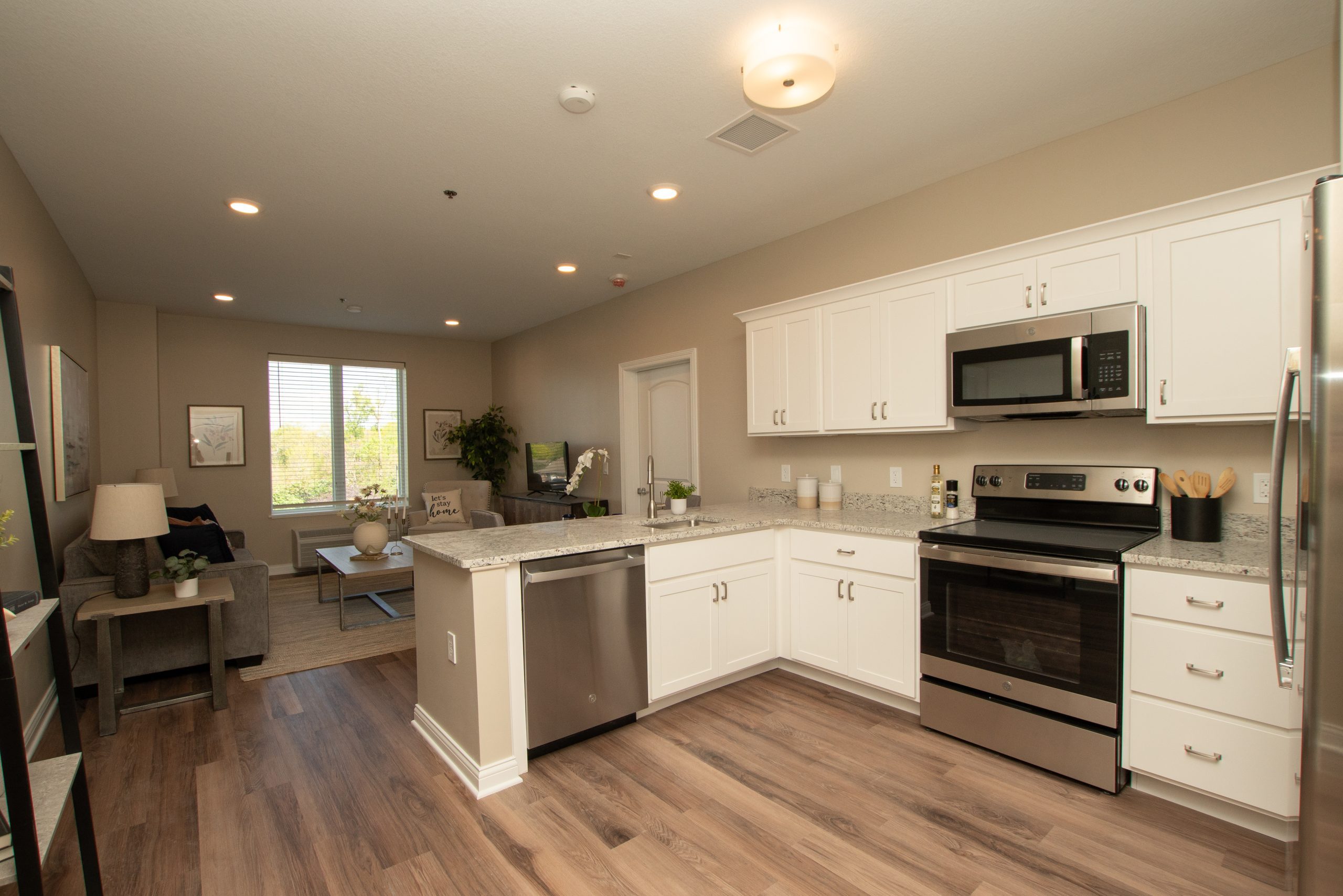 Interior of independent living apartment