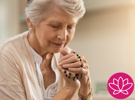 Senior woman praying