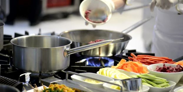 pot and pan on a stove