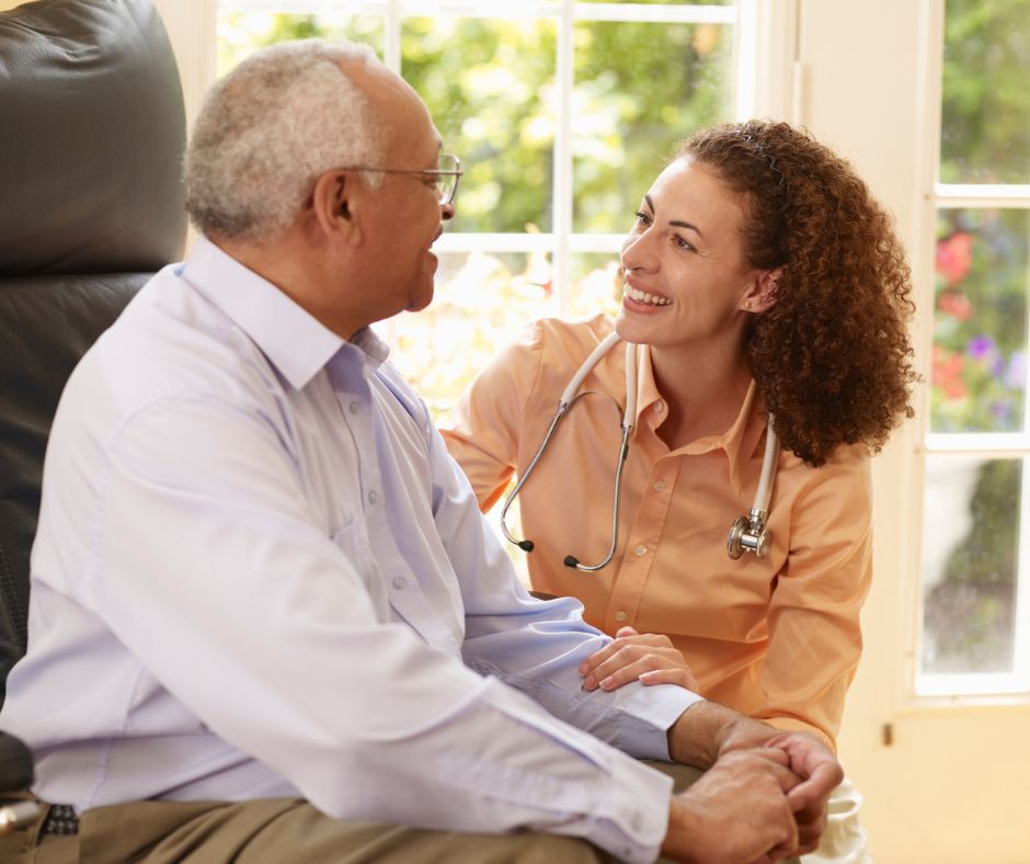 nurse with patient