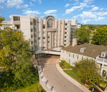 exterior view of Wesley Glen's front entrance