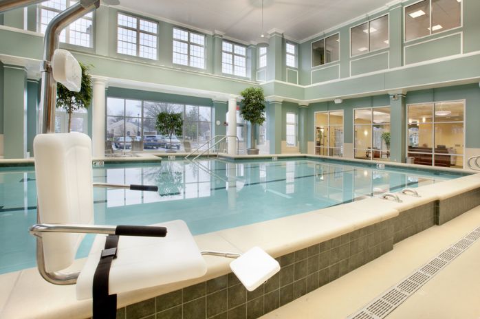 Wesley Glen's assisted living in Columbus pool and safety chair