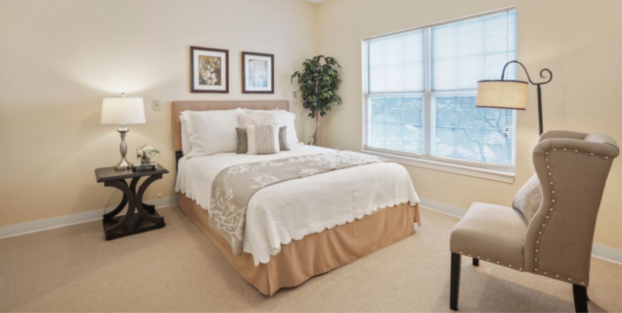 Independent living apartment bedroom