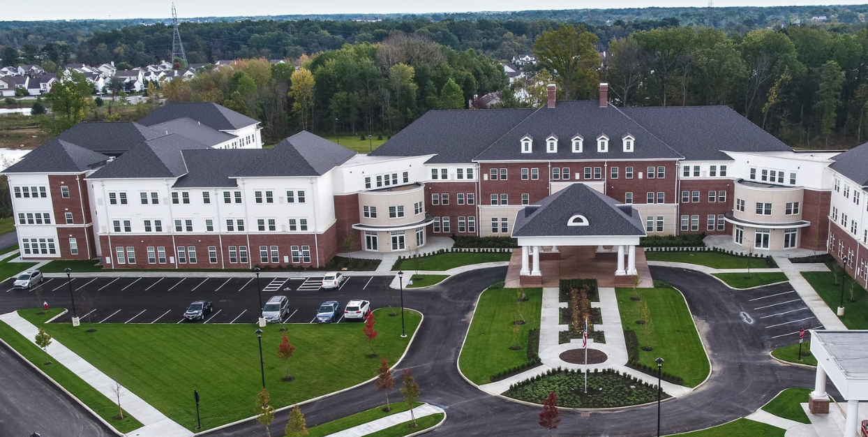 Aerial view of Wesley Woods